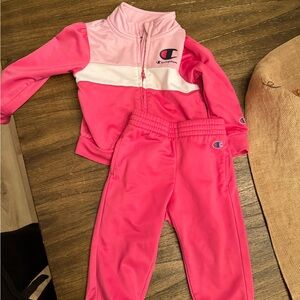 Champion toddler Pink Sweatpants & Jacket Set